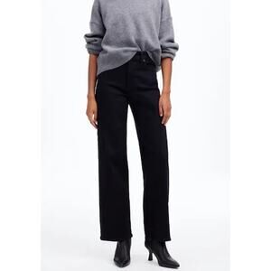 Madewell The Perfect Vintage High Rise Wide Leg Jeans Black 27